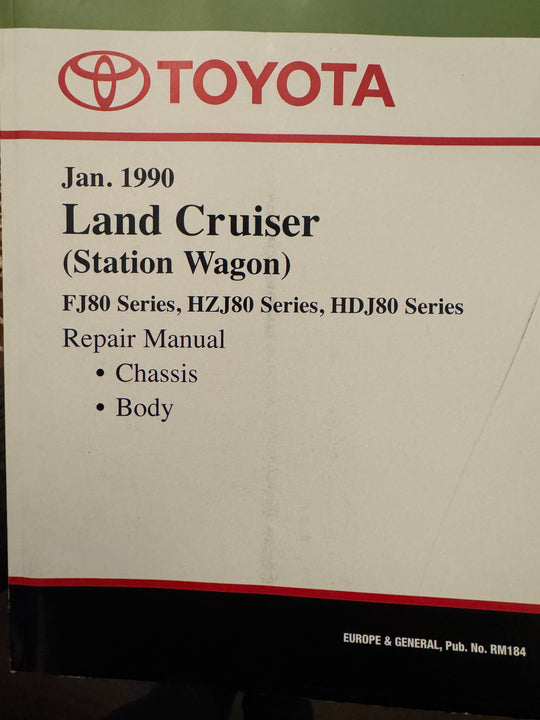 1990 Land Cruiser 80 series Factory Service Manual fj80 HZJ80 HDJ80 FSM 80series