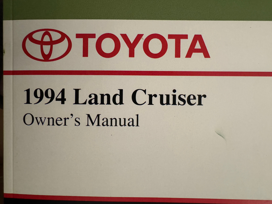 1994 Land Cruiser Toyota Owner's Manual fzj80 fj80 80series 