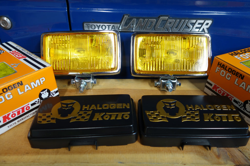 Koito Amber Rectangular Fog Lamps - New Old Stock (